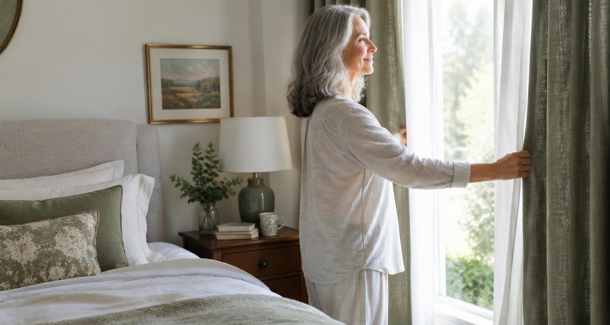 Editorial photograph illustrating sleep environment and sleep routines