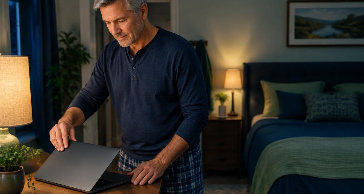 Editorial photograph illustrating evening factors and sleep routines